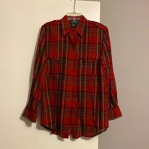 Lauren Ralph Lauren Women’s Plaid Long Sleeve Button Down Shirt